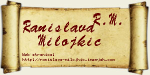 Ranislava Milojkić vizit kartica